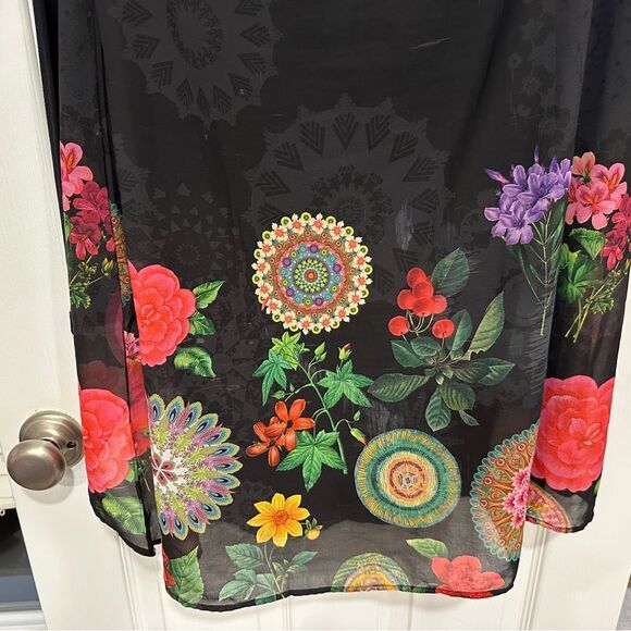 Desigual Kerowac Dress Black Floral Sheer Overlay
Long Sleeves Bodycon S… - Picture 5 of 7
